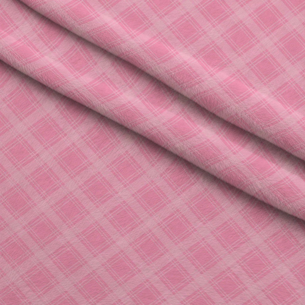 Sugarplum Checks Pattern 13 Fleece Fabric — fleece fabric folded close-up preview (mv-fleece-v1:lying)