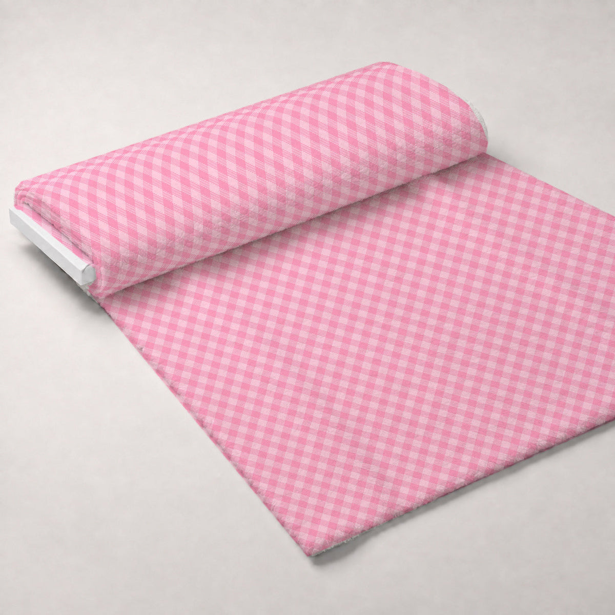 Sugarplum Checks Pattern 15 Fleece Fabric — fleece fabric unrolled bolt preview (mv-fleece-v1:bolt)