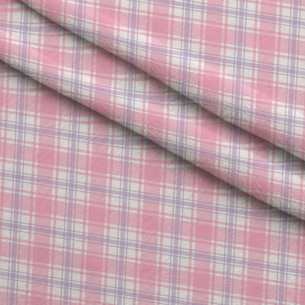 Sugarplum Checks Pattern 18 Fleece Fabric — fleece fabric folded close-up preview (mv-fleece-v1:lying)