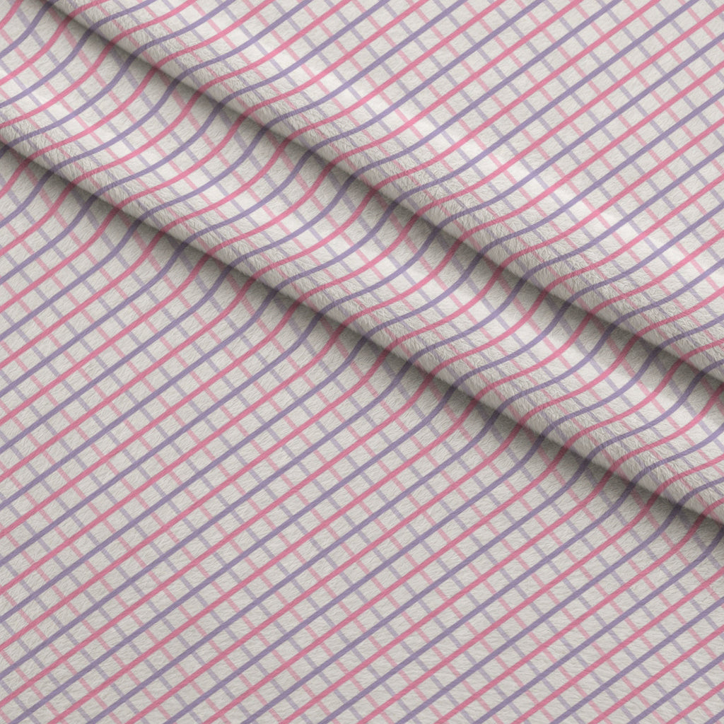 Sugarplum Checks Pattern 19 Fleece Fabric — fleece fabric folded close-up preview (mv-fleece-v1:lying)