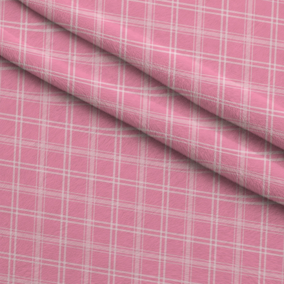 Sugarplum Checks Pattern 2 Fleece Fabric — fleece fabric folded close-up preview (mv-fleece-v1:lying)