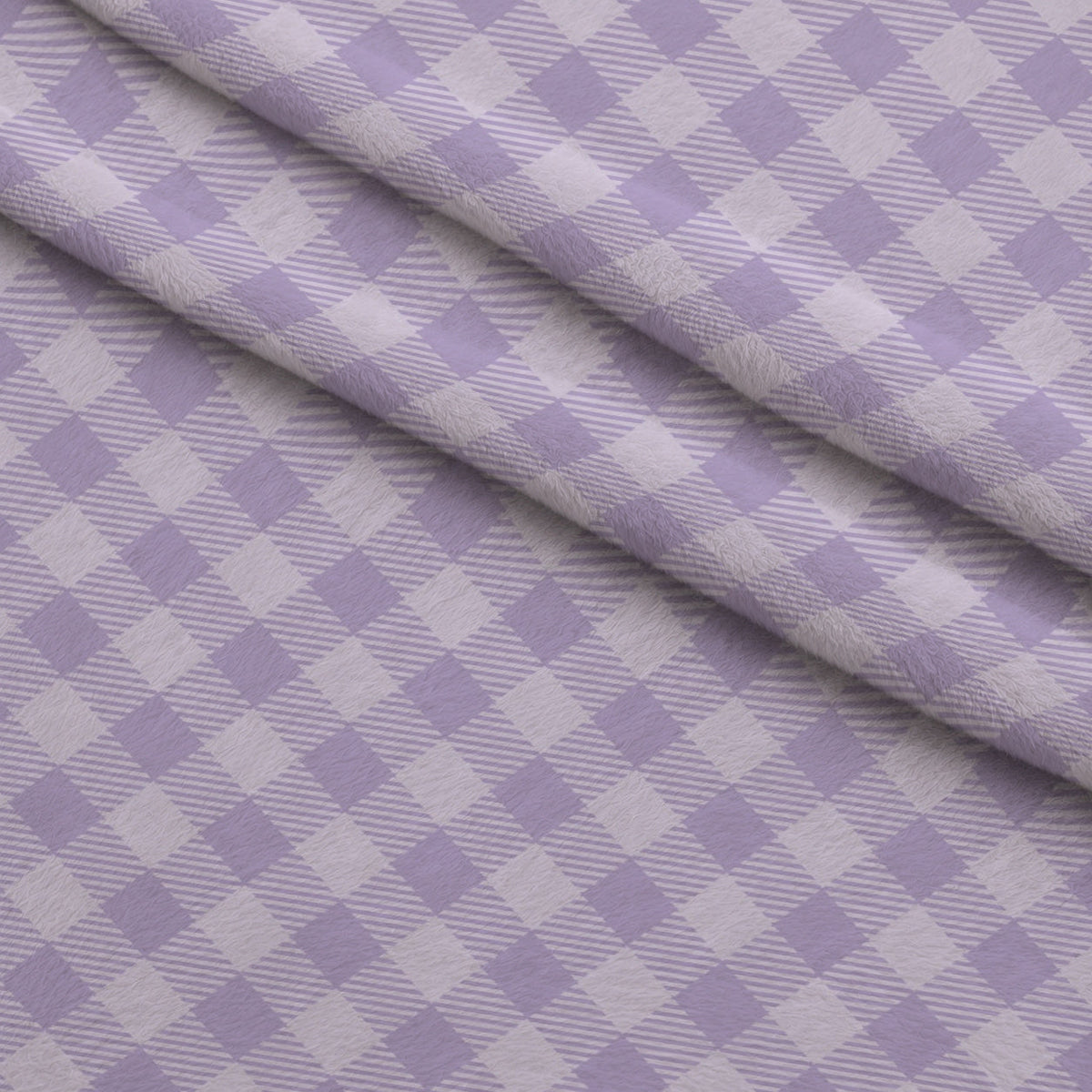 Sugarplum Checks Pattern 3 Fleece Fabric — fleece fabric folded close-up preview (mv-fleece-v1:lying)