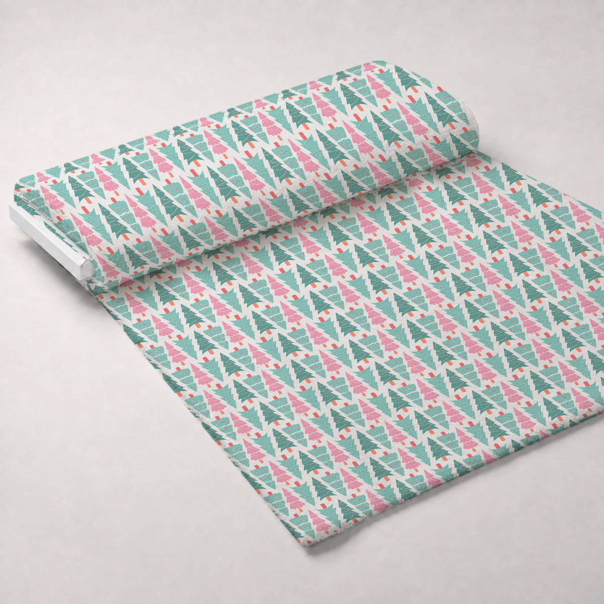 Sugarplum Holiday Pattern 1 Fleece Fabric — fleece fabric unrolled bolt preview (mv-fleece-v1:bolt)