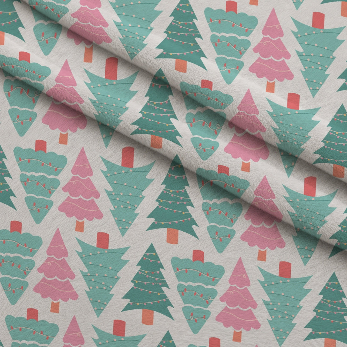 Sugarplum Holiday Pattern 1 Fleece Fabric — fleece fabric folded close-up preview (mv-fleece-v1:lying)
