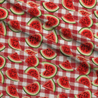 Summer Melon Slices Pattern 16 Fleece Fabric — fleece fabric folded close-up preview (mv-fleece-v1:lying)