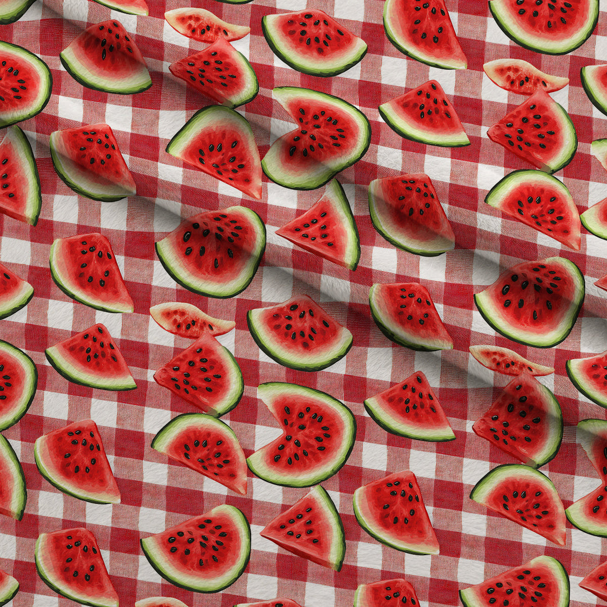 Summer Melon Slices Pattern 16 Fleece Fabric — fleece fabric folded close-up preview (mv-fleece-v1:lying)