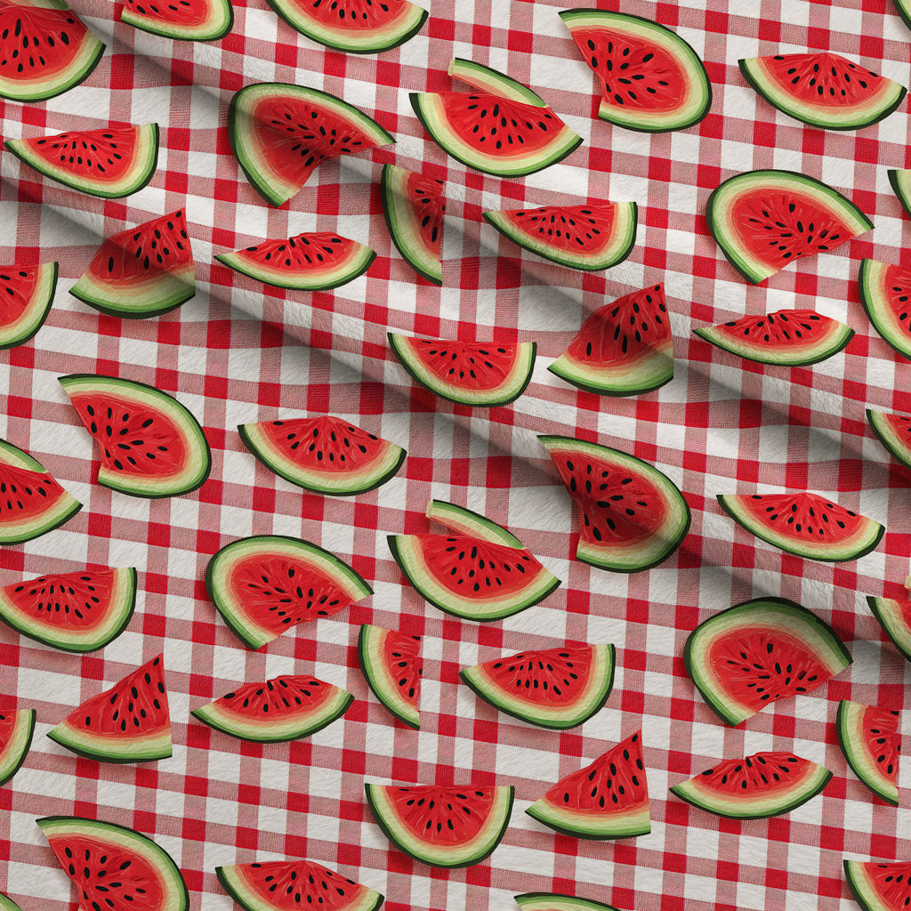 Summer Melon Slices Pattern 6 Fleece Fabric — fleece fabric folded close-up preview (mv-fleece-v1:lying)