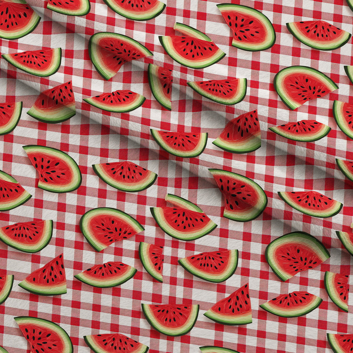 Summer Melon Slices Pattern 6 Fleece Fabric — fleece fabric folded close-up preview (mv-fleece-v1:lying)