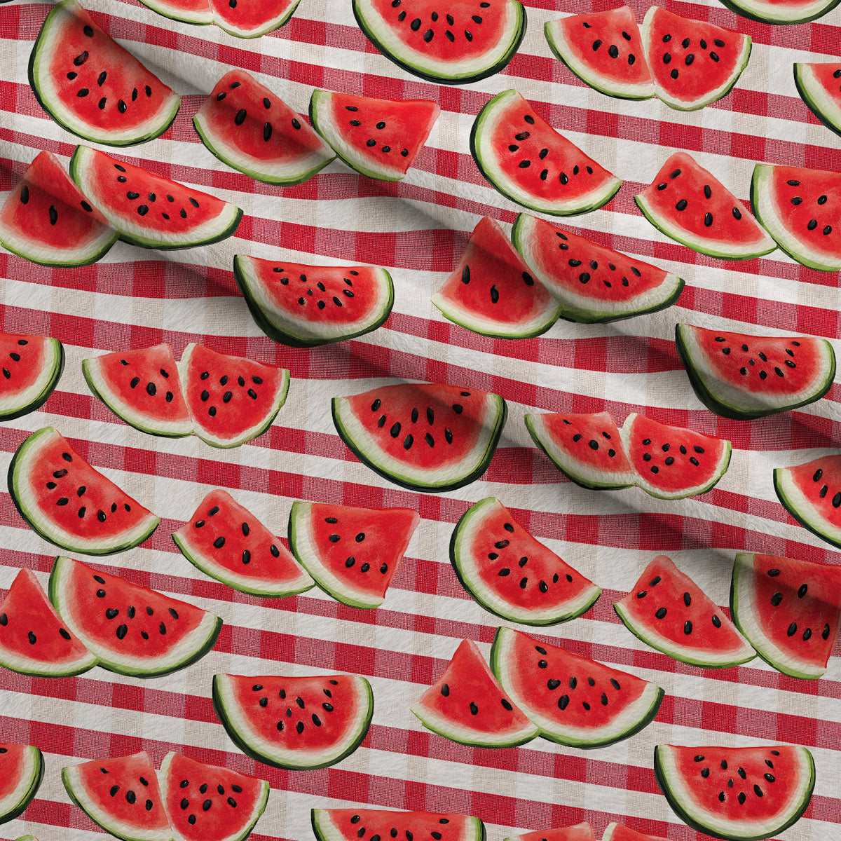 Summer Melon Slices Pattern 9 Fleece Fabric — fleece fabric folded close-up preview (mv-fleece-v1:lying)