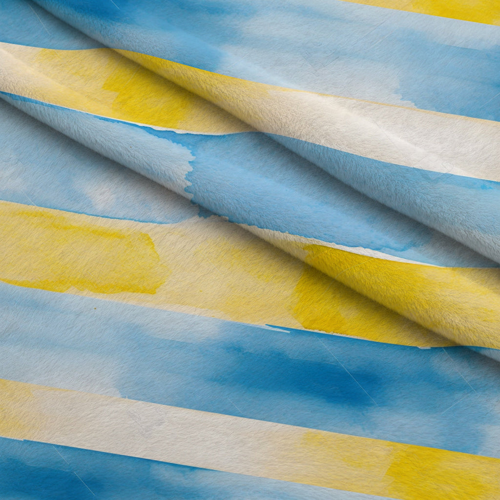 Sunlit Azulejo Pattern 11 Fleece Fabric — fleece fabric folded close-up preview (mv-fleece-v1:lying)