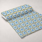 Sunlit Azulejo Pattern 15 Fleece Fabric — fleece fabric unrolled bolt preview (mv-fleece-v1:bolt)
