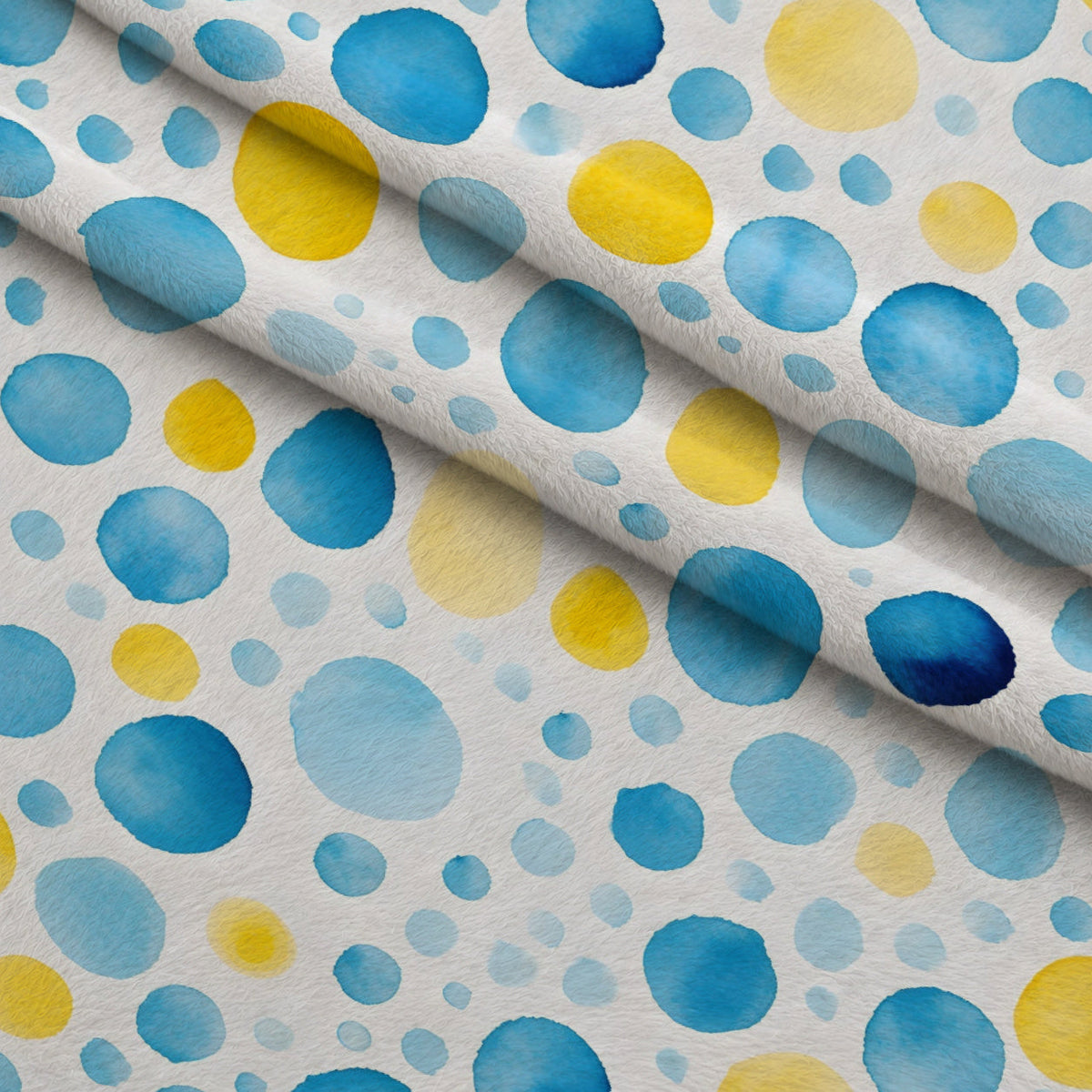 Sunlit Azulejo Pattern 34 Fleece Fabric — fleece fabric folded close-up preview (mv-fleece-v1:lying)