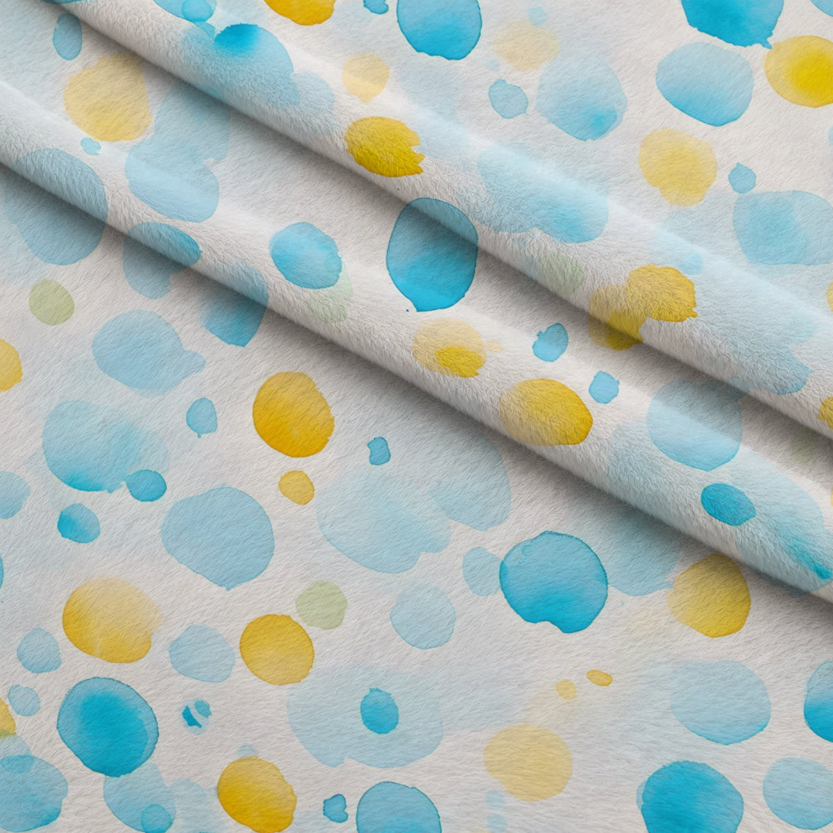 Sunlit Azulejo Pattern 35 Fleece Fabric — fleece fabric folded close-up preview (mv-fleece-v1:lying)