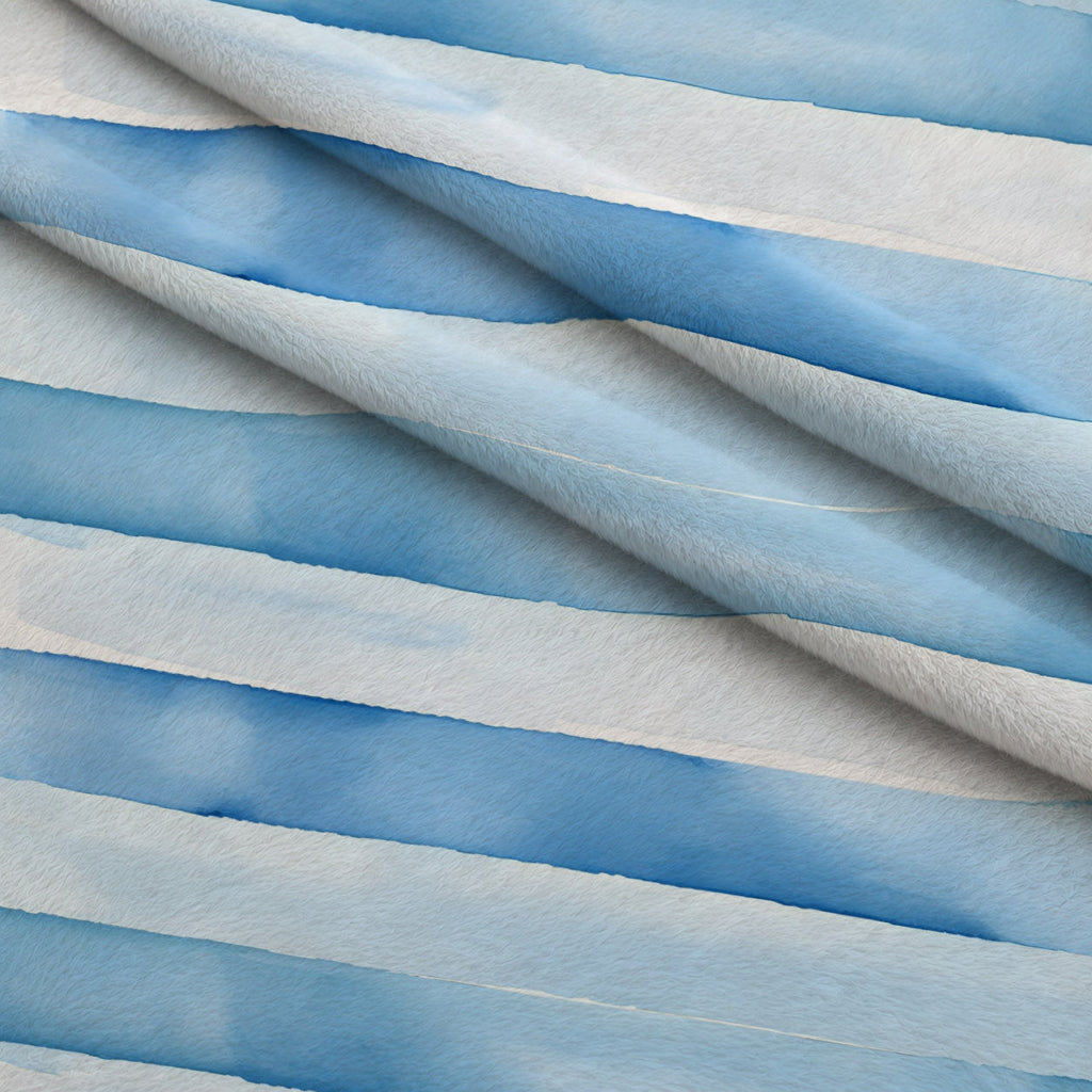 Sunlit Azulejo Pattern 7 Fleece Fabric — fleece fabric folded close-up preview (mv-fleece-v1:lying)