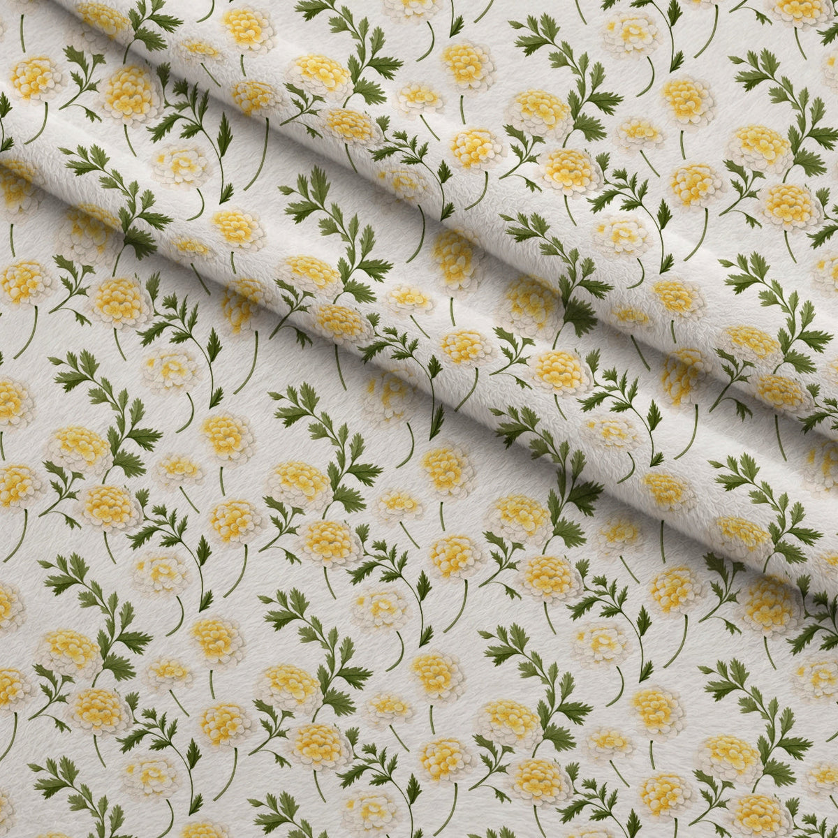 Sunlit Yarrow Pattern 12 Fleece Fabric — fleece fabric folded close-up preview (mv-fleece-v1:lying)