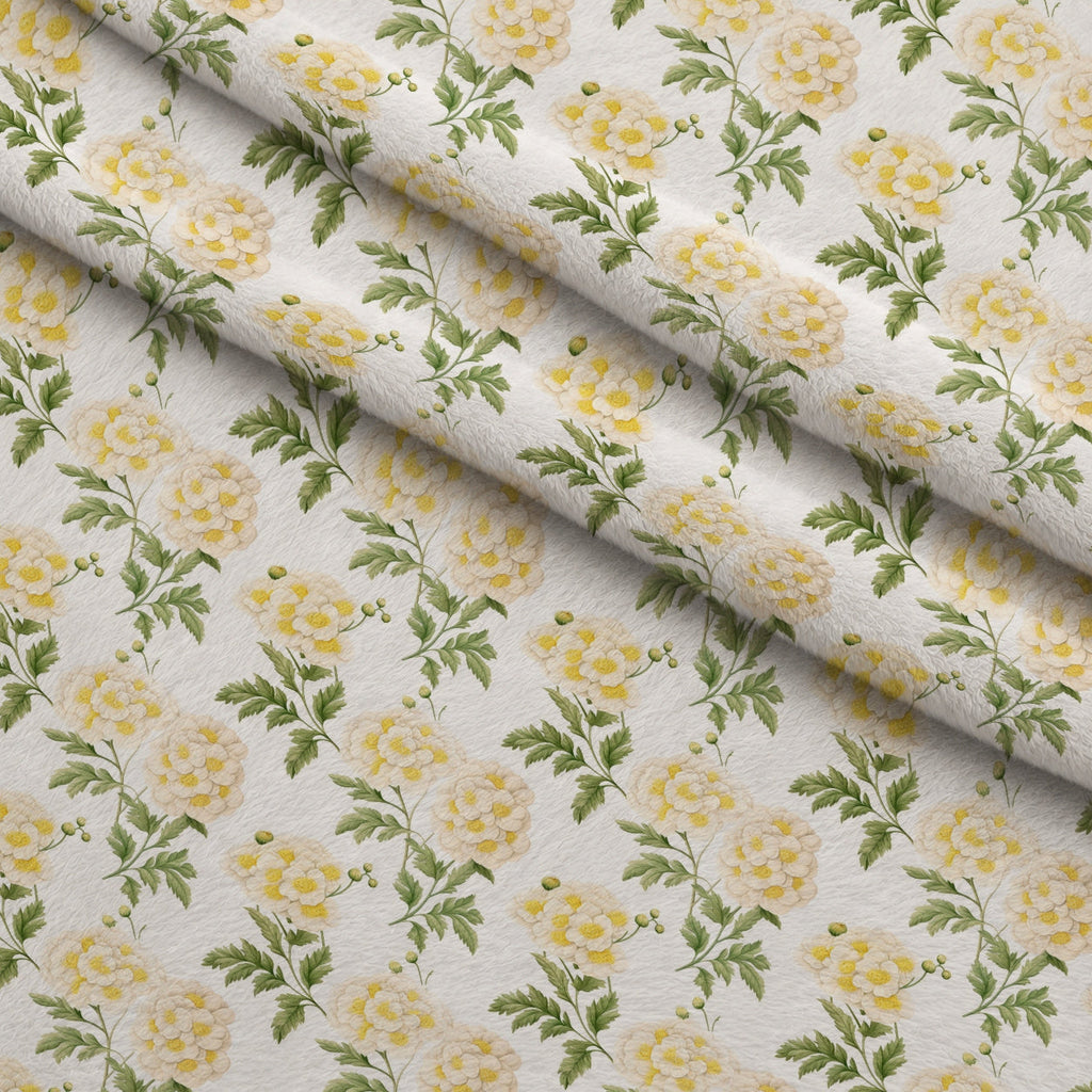 Sunlit Yarrow Pattern 7 Fleece Fabric — fleece fabric folded close-up preview (mv-fleece-v1:lying)