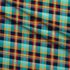 Sunset Tartan Pattern 10 Fleece Fabric — fleece fabric folded close-up preview (mv-fleece-v1:lying)