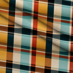 Sunset Tartan Pattern 3 Fleece Fabric — fleece fabric folded close-up preview (mv-fleece-v1:lying)