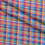 Sunset Tartan Pattern 9 Fleece Fabric — fleece fabric folded close-up preview (mv-fleece-v1:lying)
