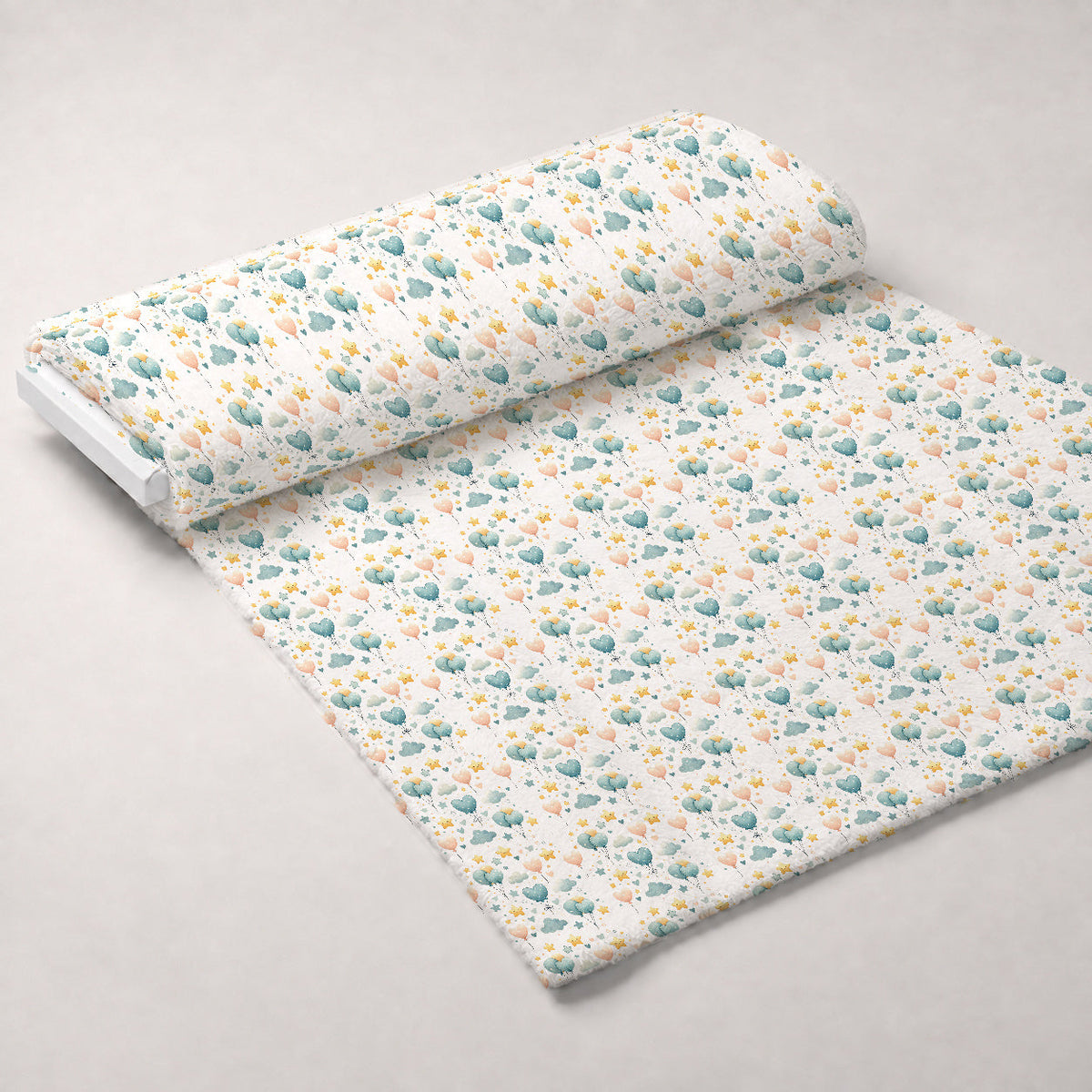 Sunshine Storybook Pattern 2 Fleece Fabric — fleece fabric unrolled bolt preview (mv-fleece-v1:bolt)
