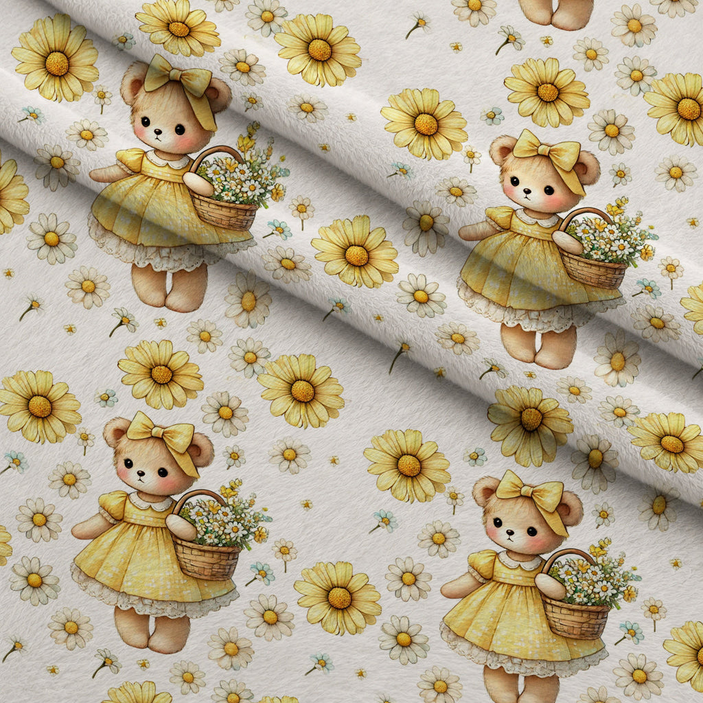 Sunshine Storybook Pattern 6 Fleece Fabric — fleece fabric folded close-up preview (mv-fleece-v1:lying)