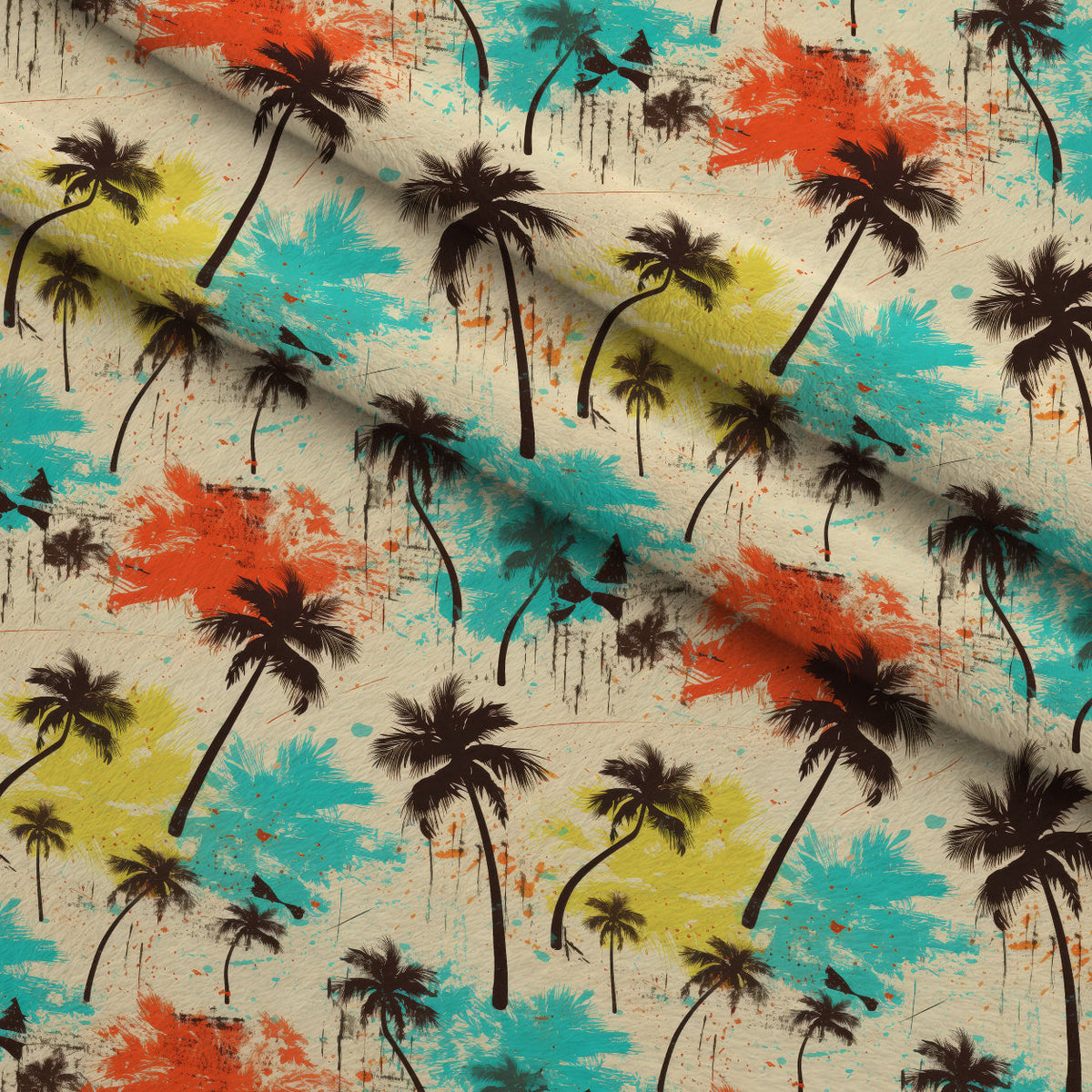Sunwashed Daisies Pattern 1 Fleece Fabric — fleece fabric folded close-up preview (mv-fleece-v1:lying)