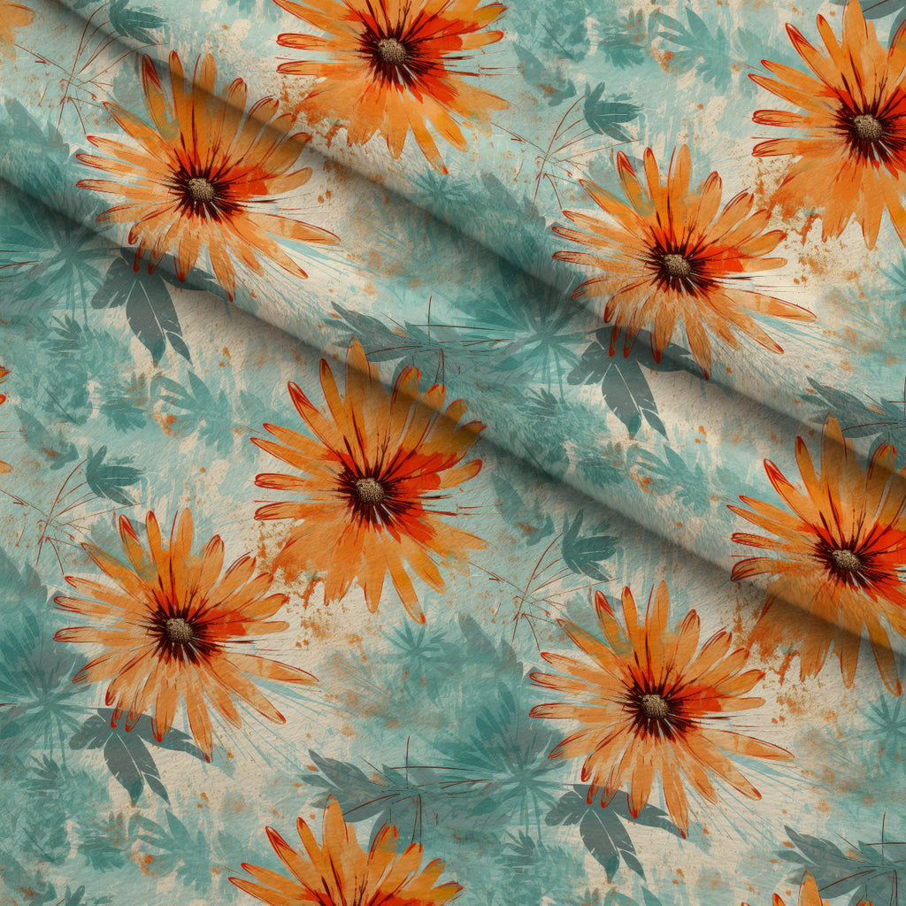 Sunwashed Daisies Pattern 11 Fleece Fabric — fleece fabric folded close-up preview (mv-fleece-v1:lying)