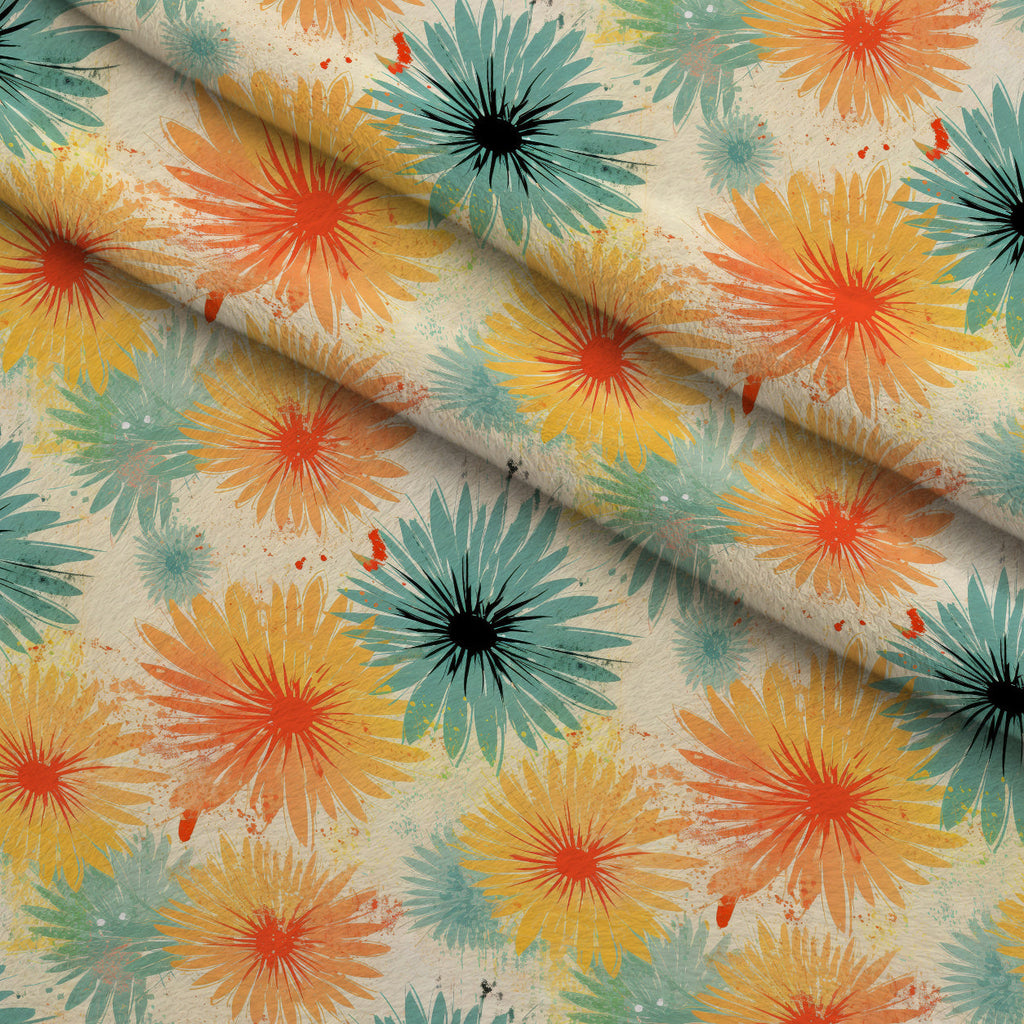 Sunwashed Daisies Pattern 12 Fleece Fabric — fleece fabric folded close-up preview (mv-fleece-v1:lying)