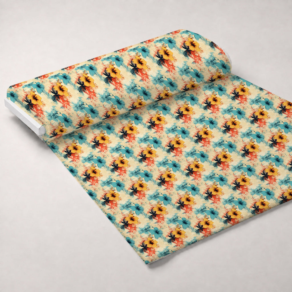 Sunwashed Daisies Pattern 3 Fleece Fabric — fleece fabric unrolled bolt preview (mv-fleece-v1:bolt)
