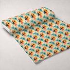Sunwashed Daisies Pattern 3 Fleece Fabric — fleece fabric unrolled bolt preview (mv-fleece-v1:bolt)