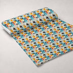 Sunwashed Daisies Pattern 4 Fleece Fabric — fleece fabric unrolled bolt preview (mv-fleece-v1:bolt)