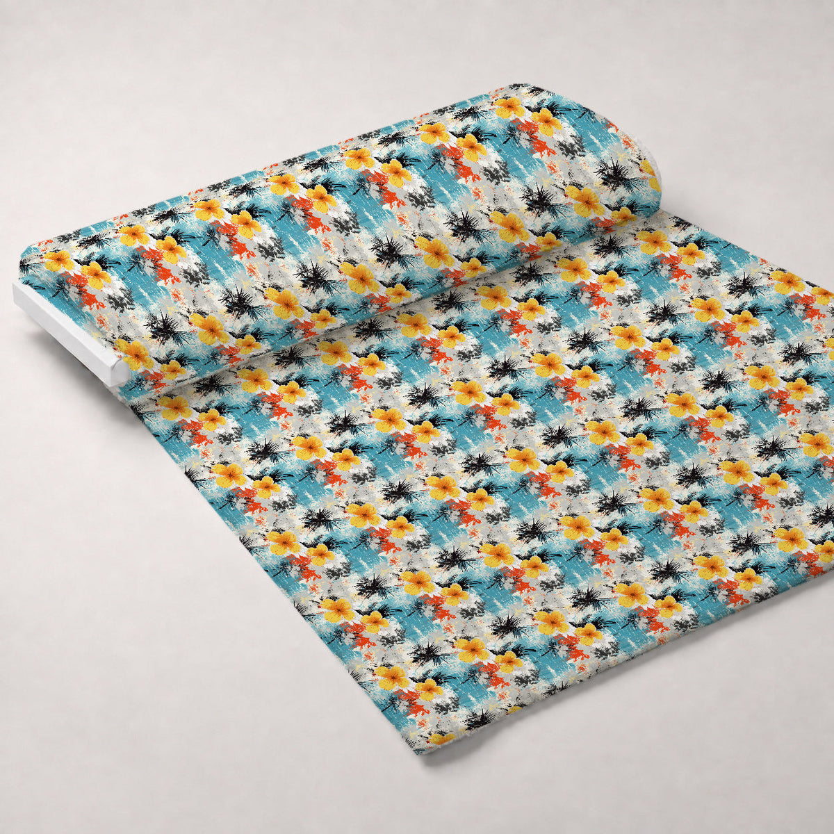 Sunwashed Daisies Pattern 4 Fleece Fabric — fleece fabric unrolled bolt preview (mv-fleece-v1:bolt)