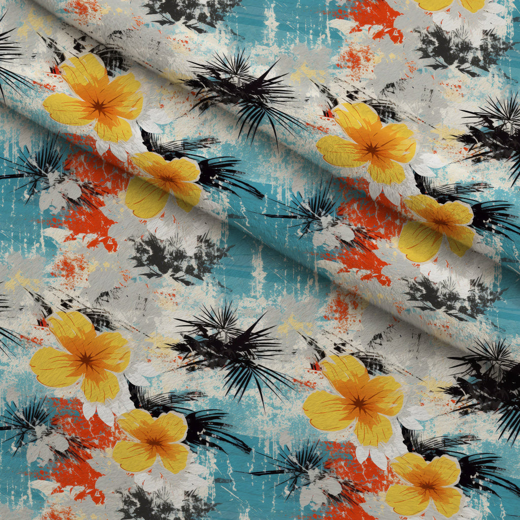Sunwashed Daisies Pattern 4 Fleece Fabric — fleece fabric folded close-up preview (mv-fleece-v1:lying)