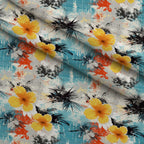 Sunwashed Daisies Pattern 4 Fleece Fabric — fleece fabric folded close-up preview (mv-fleece-v1:lying)
