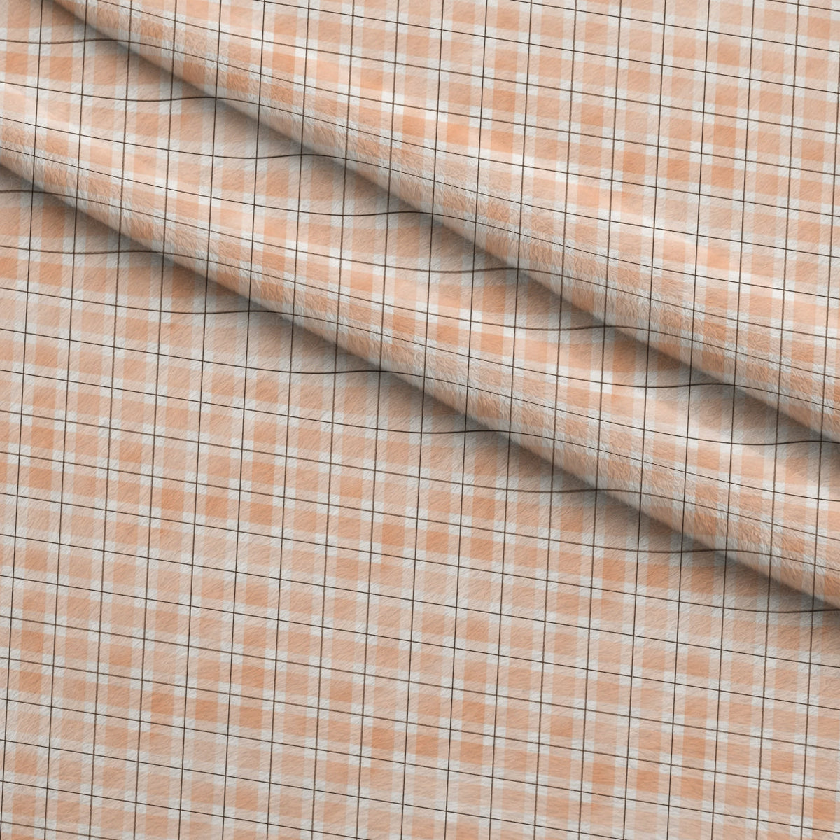 Sunwashed Tartan Pattern 10 Fleece Fabric — fleece fabric folded close-up preview (mv-fleece-v1:lying)