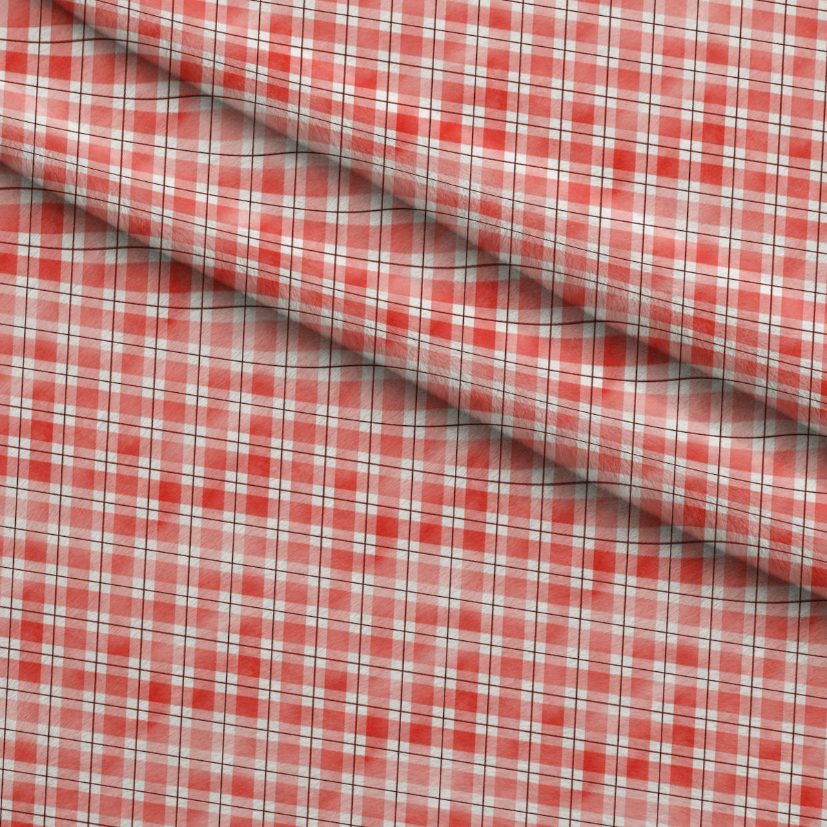 Sunwashed Tartan Pattern 11 Fleece Fabric — fleece fabric folded close-up preview (mv-fleece-v1:lying)
