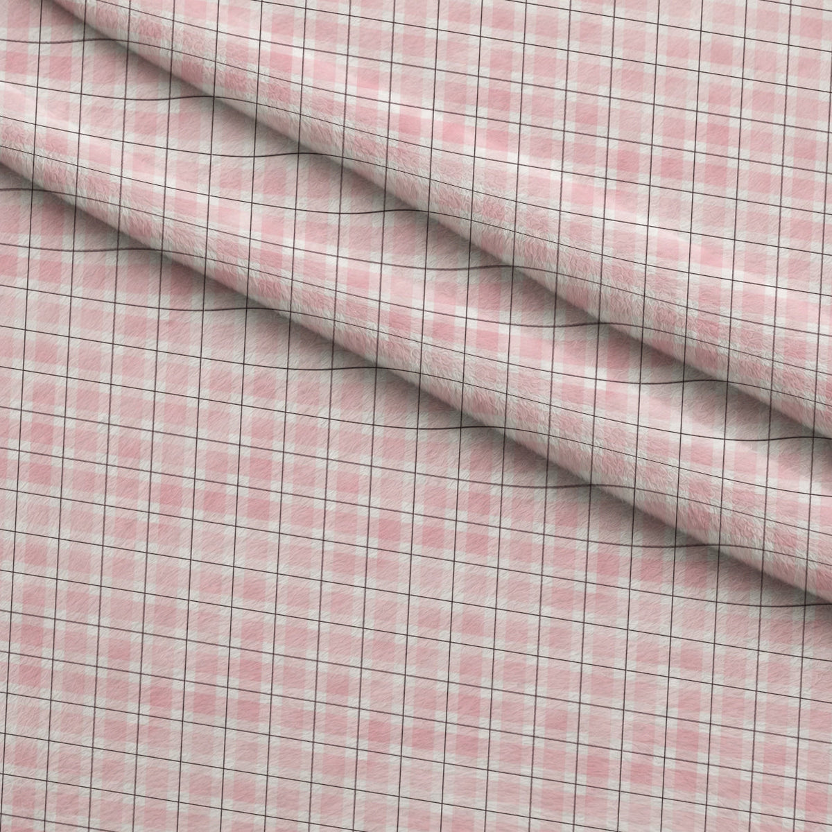 Sunwashed Tartan Pattern 13 Fleece Fabric — fleece fabric folded close-up preview (mv-fleece-v1:lying)