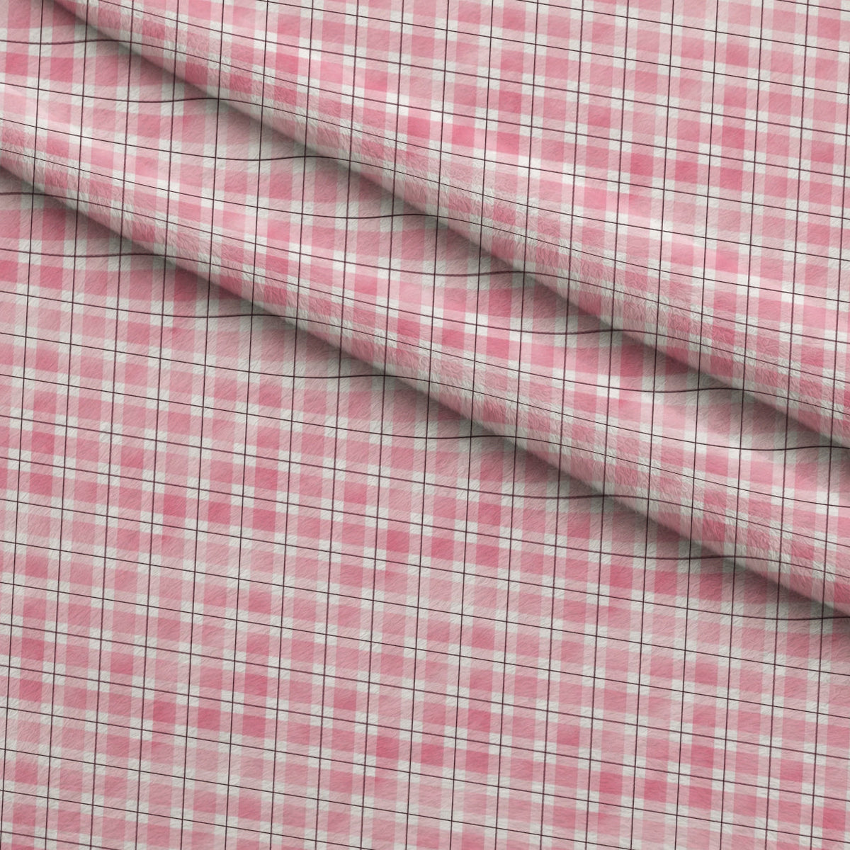 Sunwashed Tartan Pattern 15 Fleece Fabric — fleece fabric folded close-up preview (mv-fleece-v1:lying)