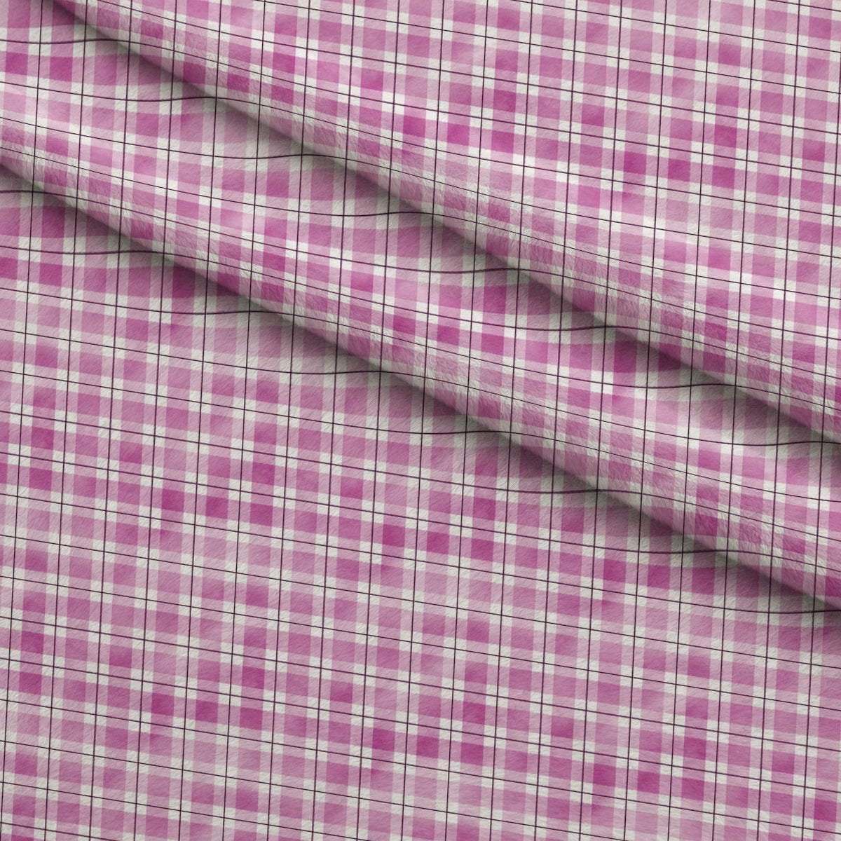 Sunwashed Tartan Pattern 18 Fleece Fabric — fleece fabric folded close-up preview (mv-fleece-v1:lying)