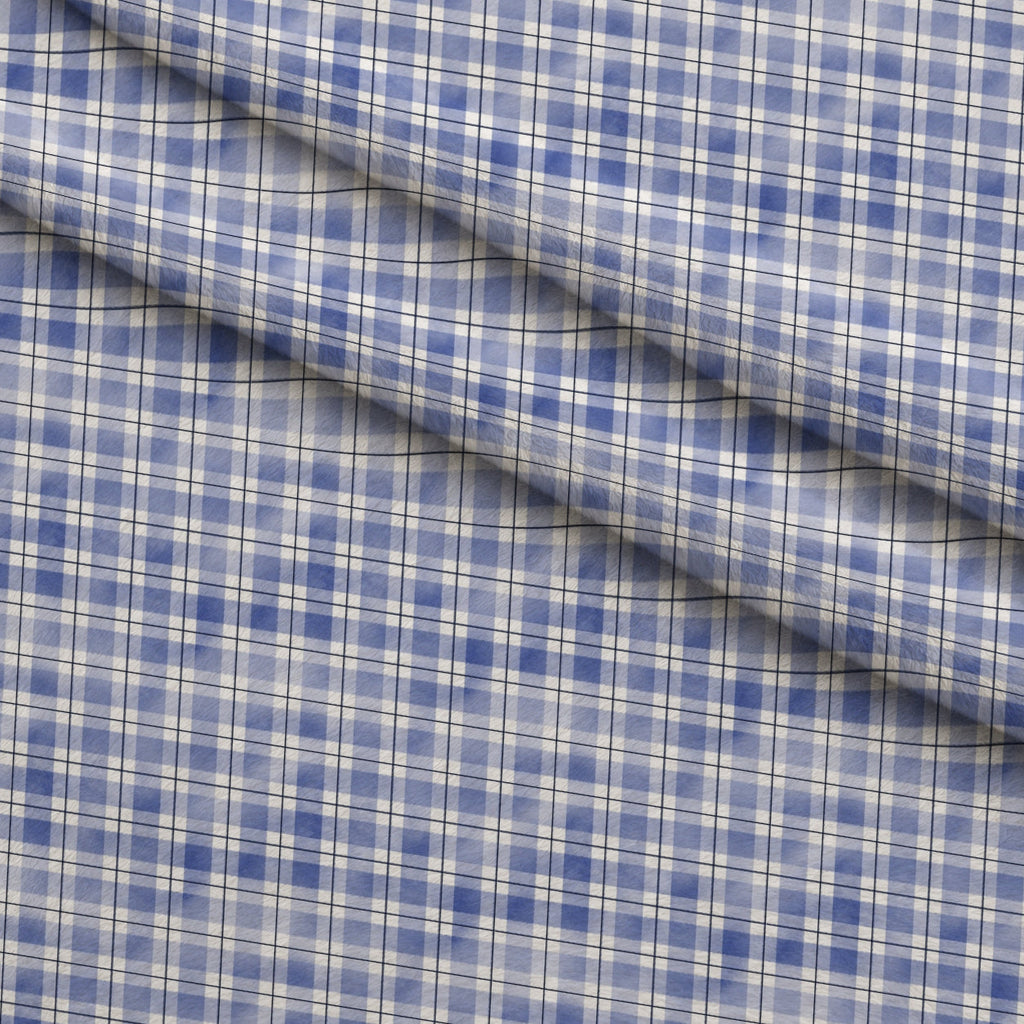 Sunwashed Tartan Pattern 26 Fleece Fabric — fleece fabric folded close-up preview (mv-fleece-v1:lying)