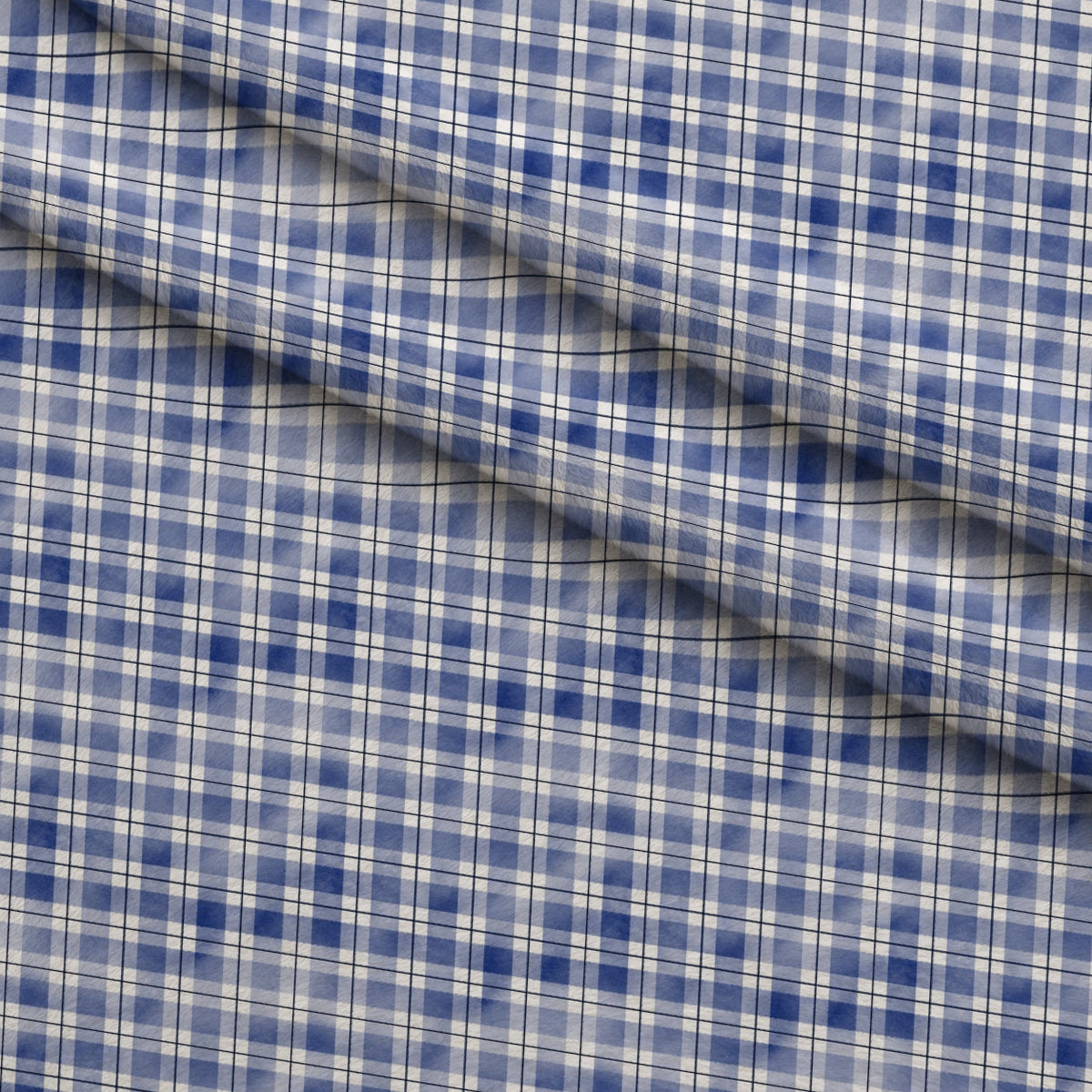 Sunwashed Tartan Pattern 27 Fleece Fabric — fleece fabric folded close-up preview (mv-fleece-v1:lying)