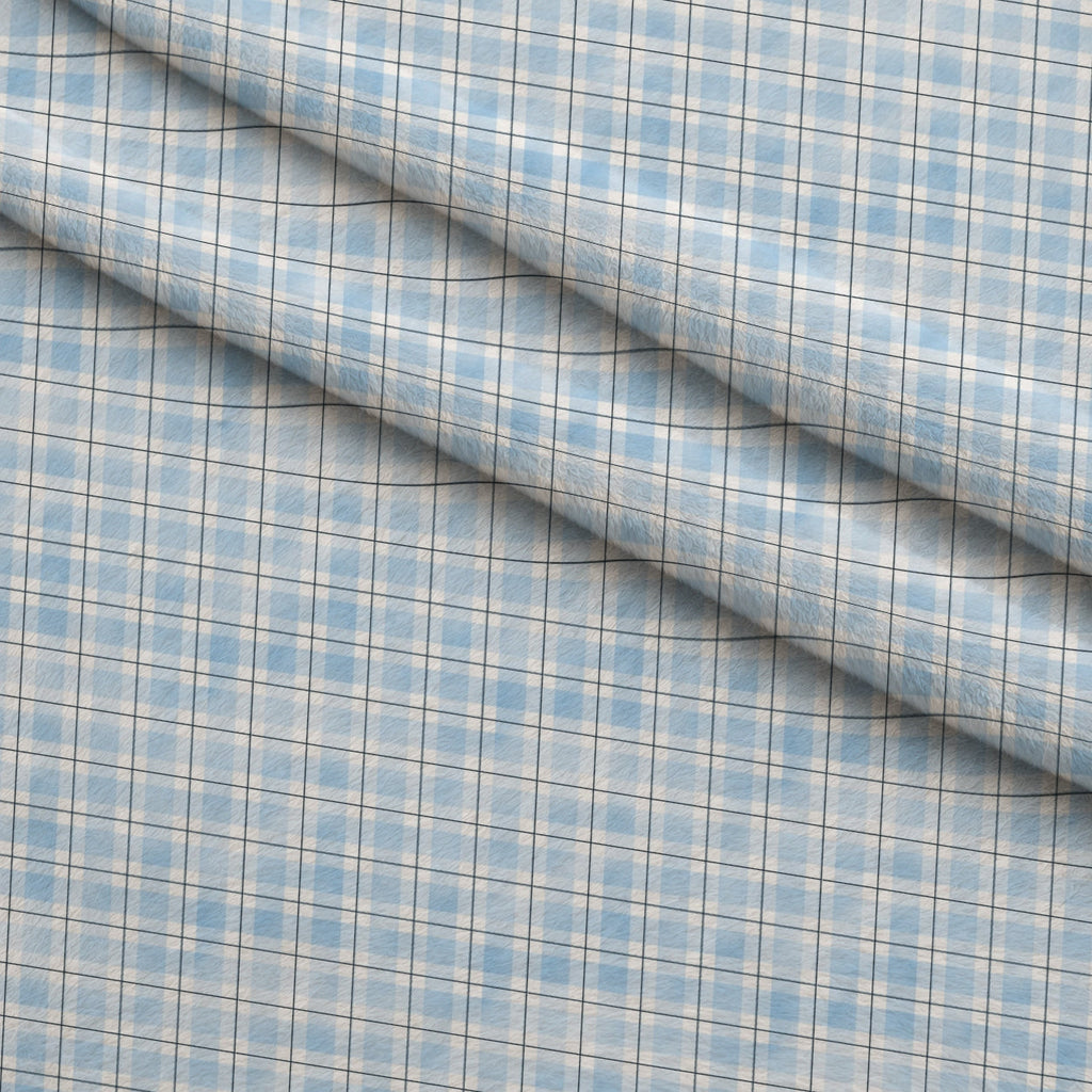 Sunwashed Tartan Pattern 30 Fleece Fabric — fleece fabric folded close-up preview (mv-fleece-v1:lying)