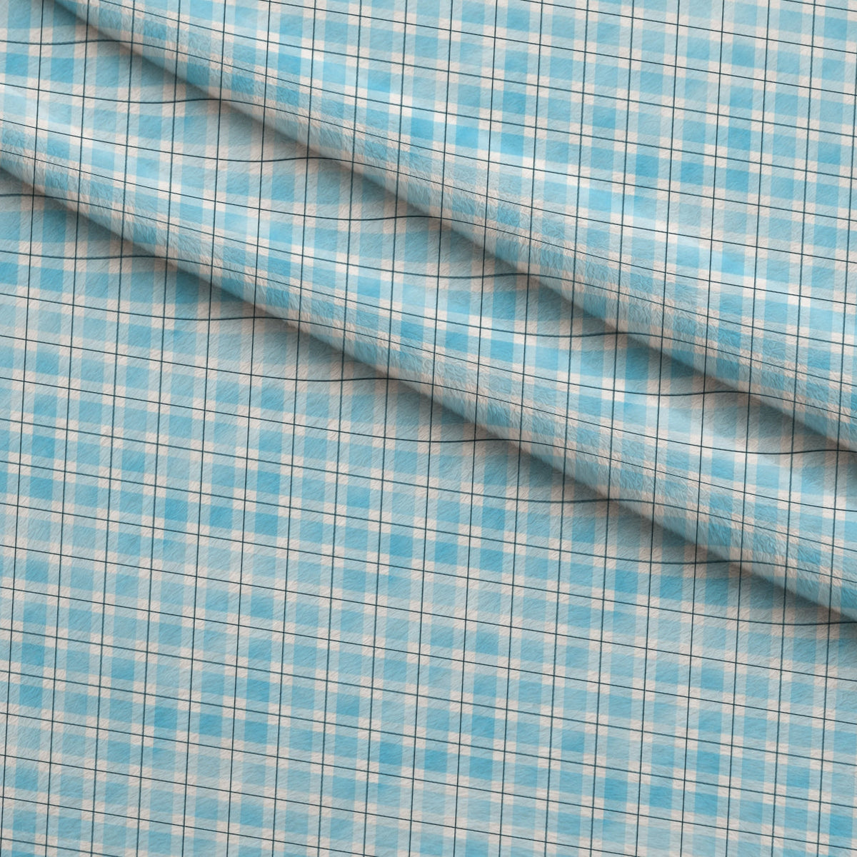 Sunwashed Tartan Pattern 31 Fleece Fabric — fleece fabric folded close-up preview (mv-fleece-v1:lying)