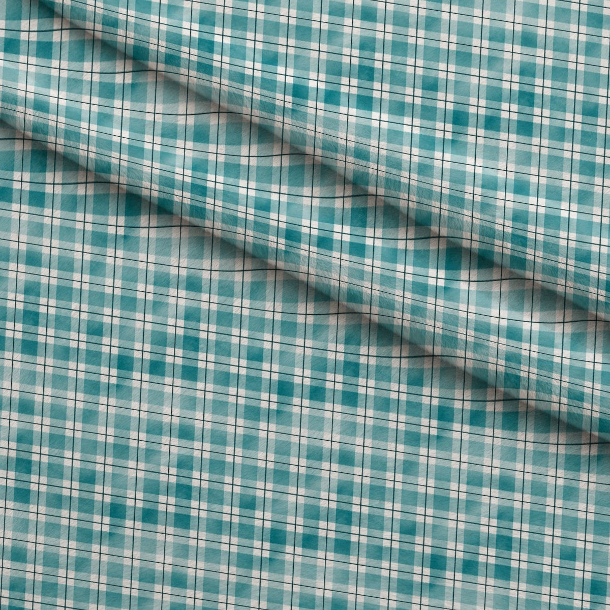 Sunwashed Tartan Pattern 32 Fleece Fabric — fleece fabric folded close-up preview (mv-fleece-v1:lying)