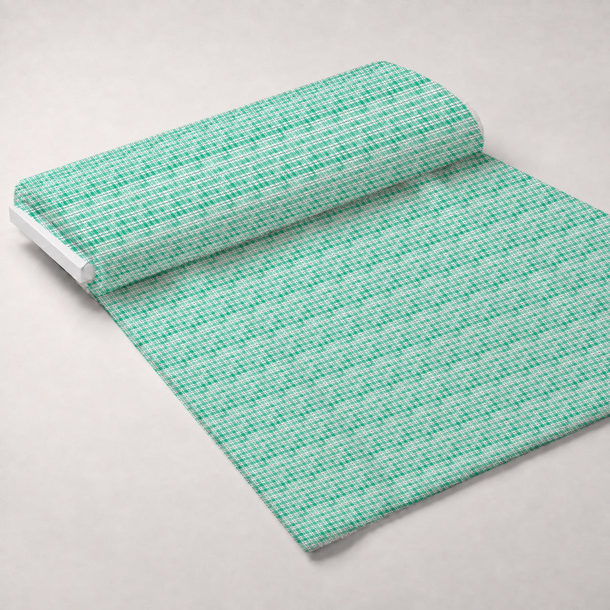 Sunwashed Tartan Pattern 34 Fleece Fabric — fleece fabric unrolled bolt preview (mv-fleece-v1:bolt)