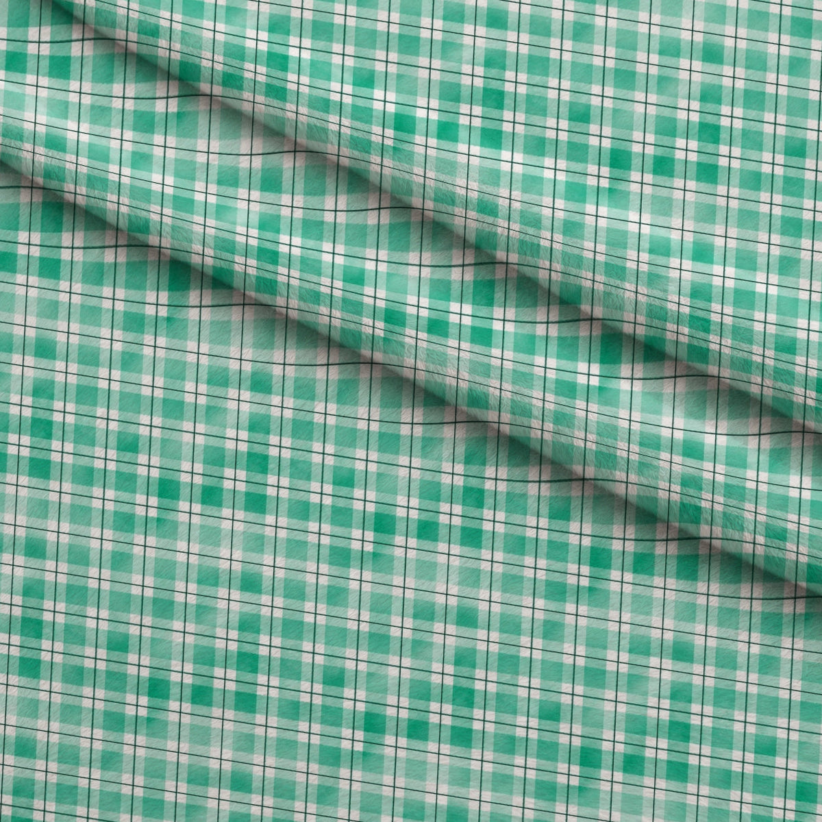 Sunwashed Tartan Pattern 34 Fleece Fabric — fleece fabric folded close-up preview (mv-fleece-v1:lying)