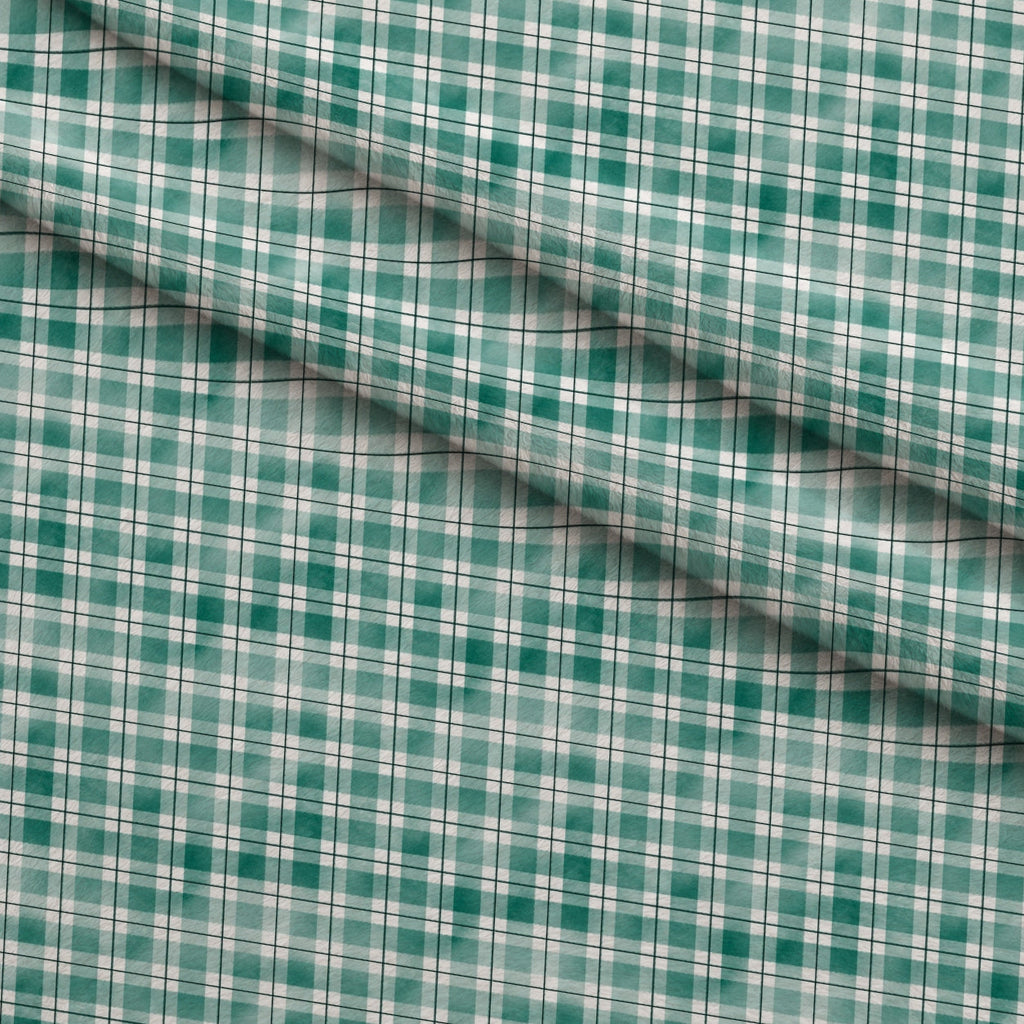 Sunwashed Tartan Pattern 35 Fleece Fabric — fleece fabric folded close-up preview (mv-fleece-v1:lying)