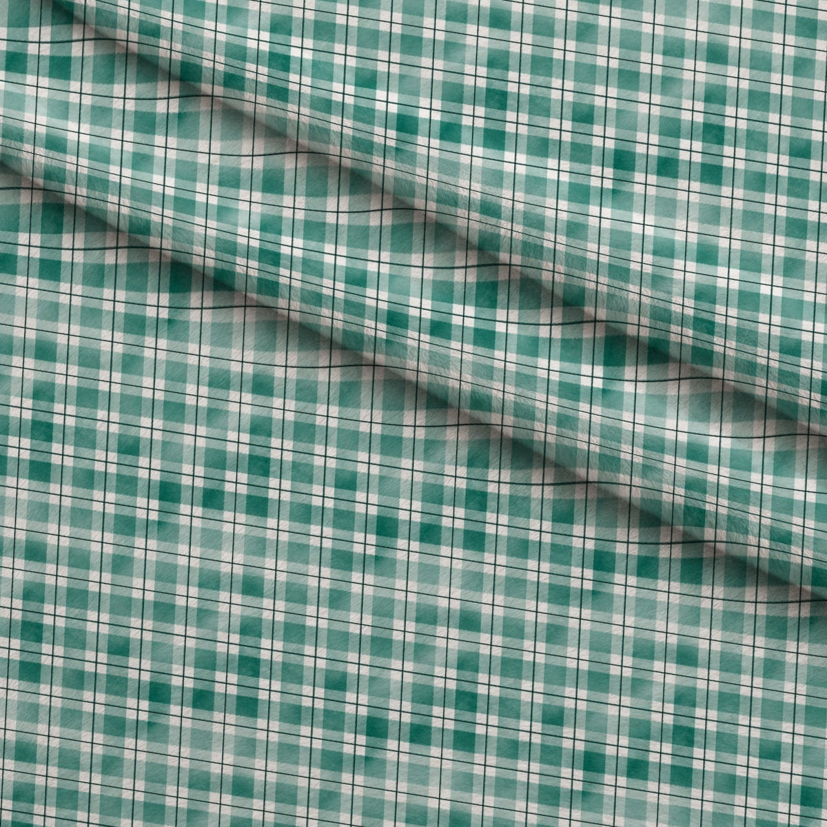Sunwashed Tartan Pattern 35 Fleece Fabric — fleece fabric folded close-up preview (mv-fleece-v1:lying)