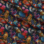 Surreal Menagerie Pattern 2 Fleece Fabric — fleece fabric folded close-up preview (mv-fleece-v1:lying)