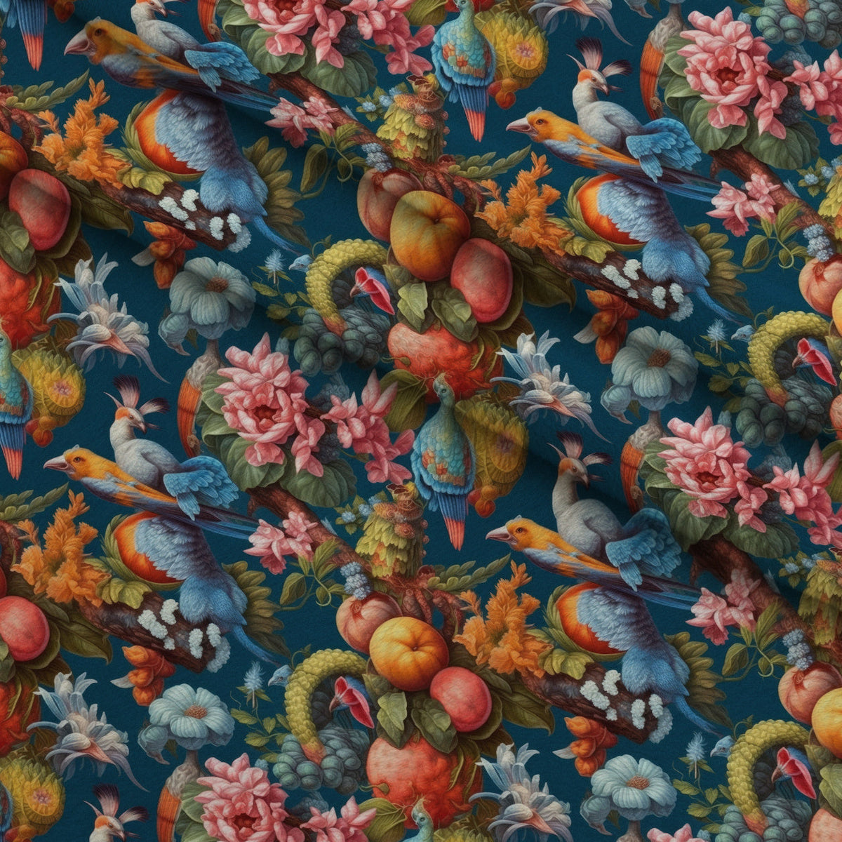 Surreal Menagerie Pattern 5 Fleece Fabric — fleece fabric folded close-up preview (mv-fleece-v1:lying)